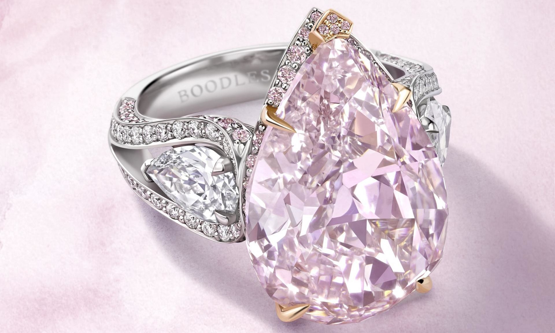 boodles pink diamond ring sold